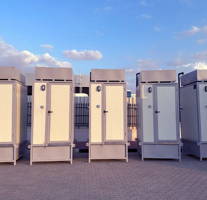 group of portable prefabricated toilet Dubai, Abu Dhabi, UAE