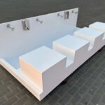 portable wudu units in white color