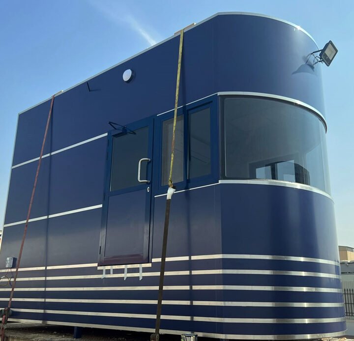 Modular Security Cabin with Toilet with side view