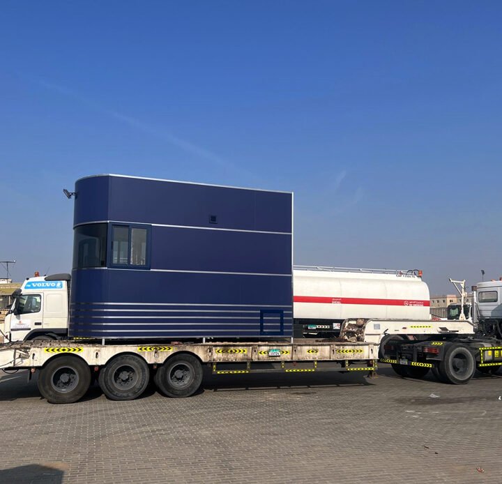 Modular Security Cabin with Toilet in truck