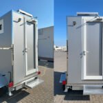 trailer toilet with two different view