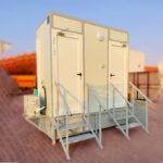 two door prefabricated portable toilets