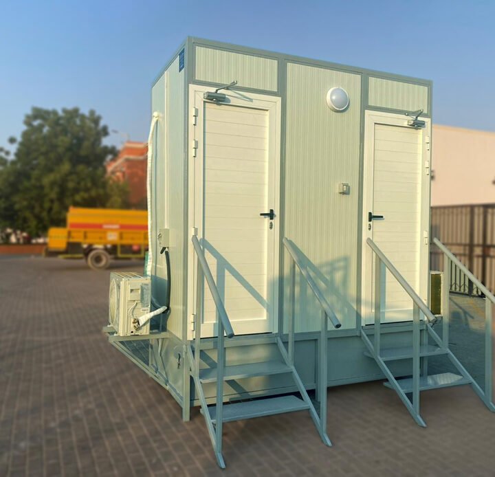 twin prefabricated toilet