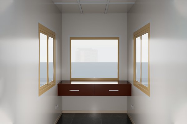 interior of portable security cabin
