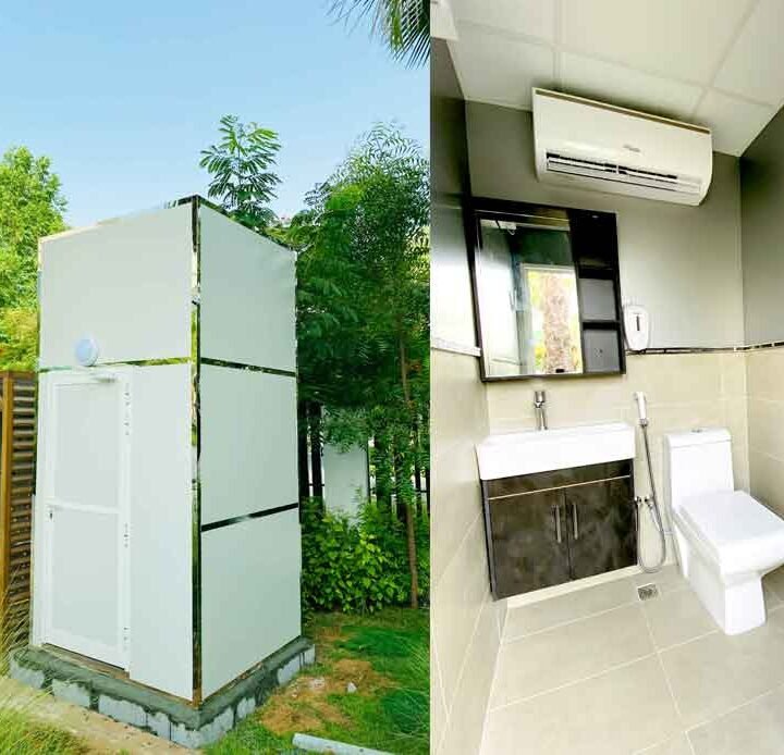 modular Portable toilet with tank