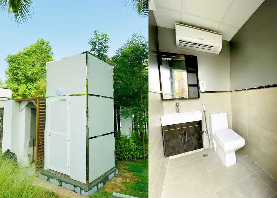 modular Portable toilet with tank
